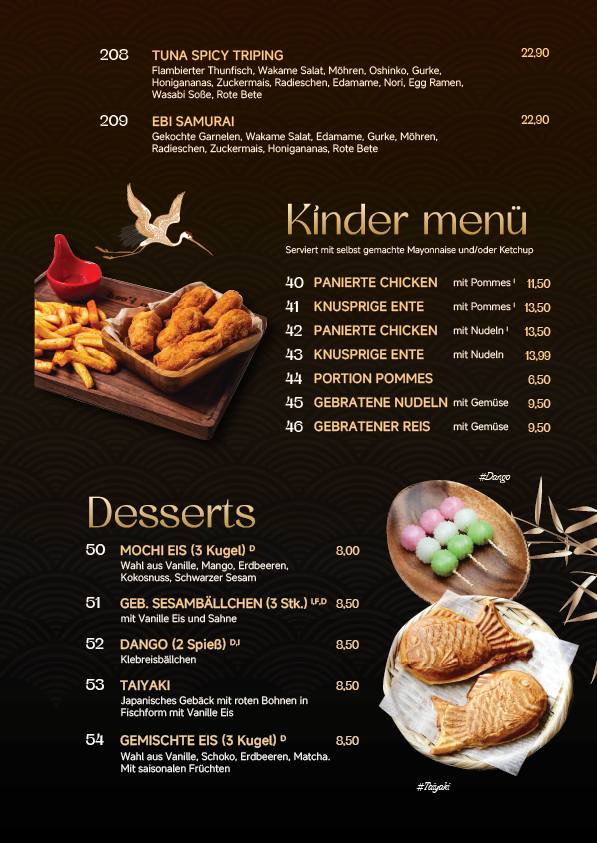 Speisekarte, Kizuna Restaurant - Sushi & Grill