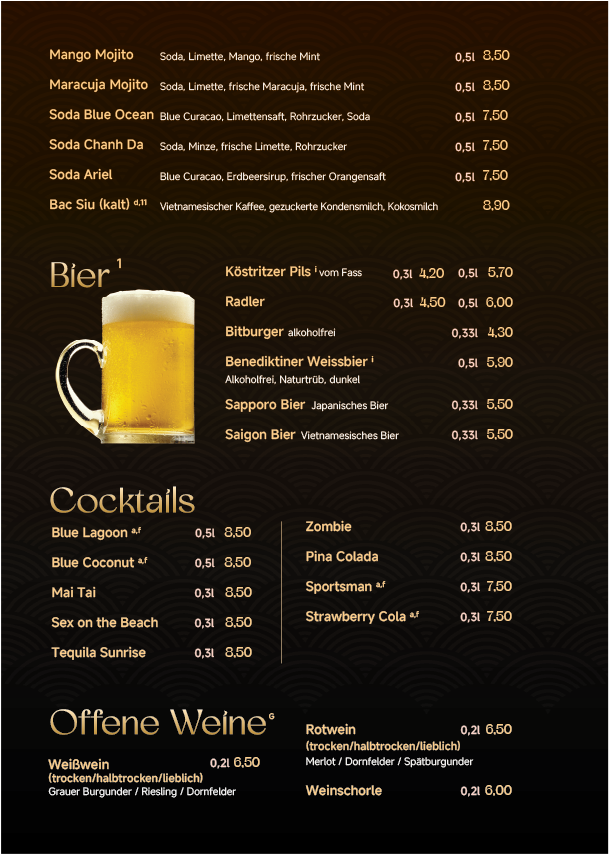 Speisekarte, Kizuna Restaurant - Sushi & Grill