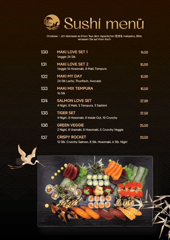 Speisekarte, Kizuna Restaurant - Sushi & Grill