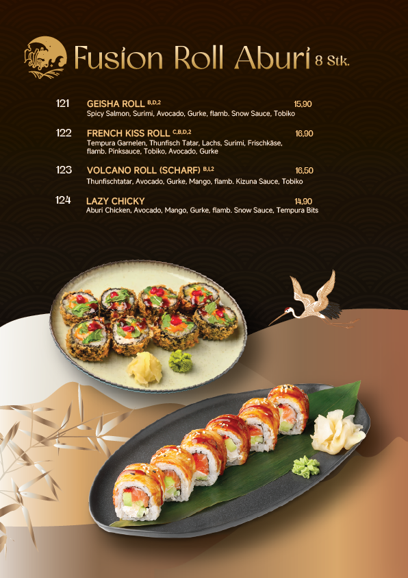 Speisekarte, Kizuna Restaurant - Sushi & Grill