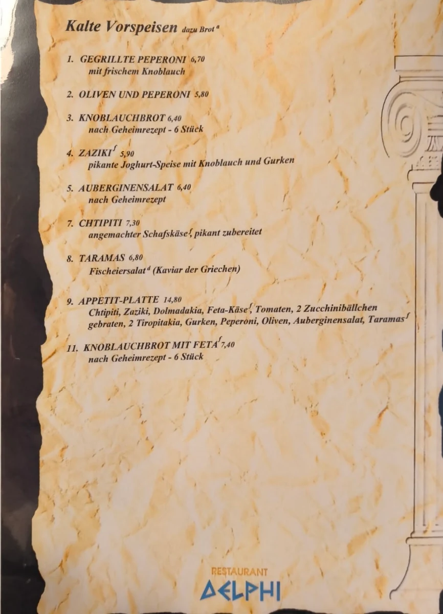 Speisekarte photo 3