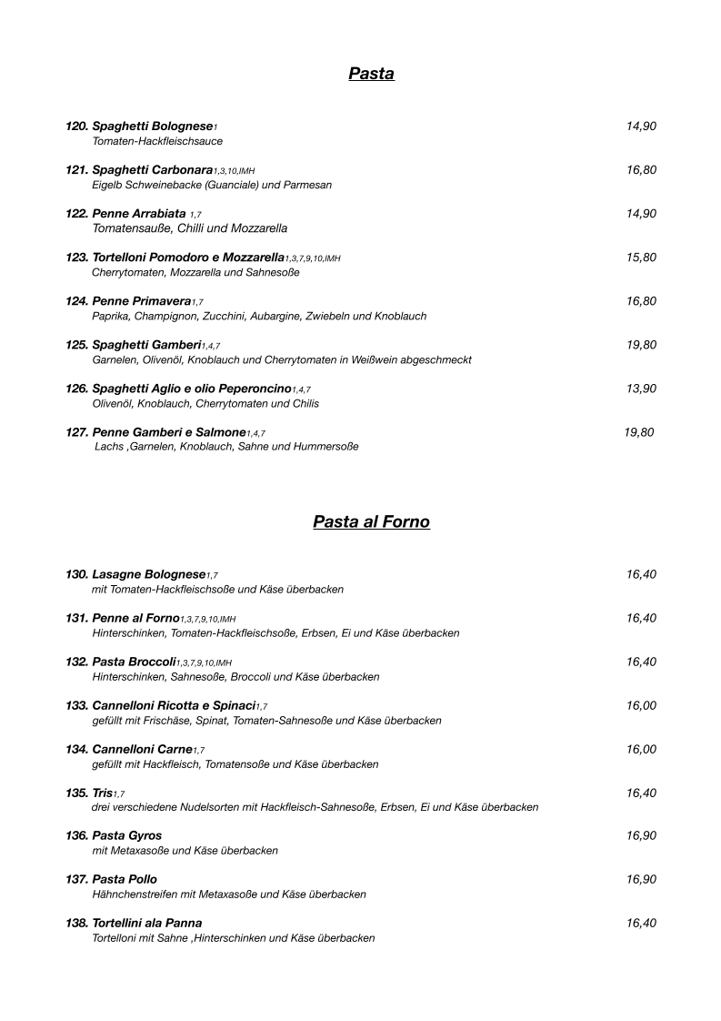 Speisekarte photo 2