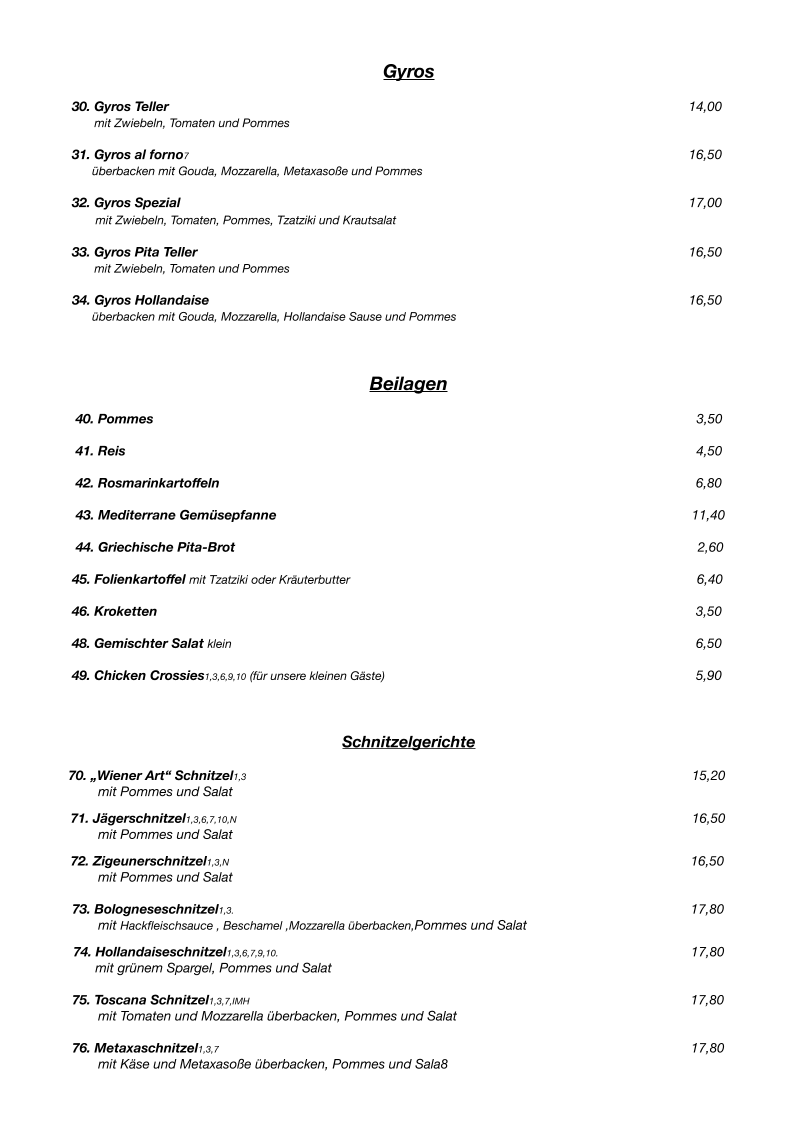 Speisekarte photo 5