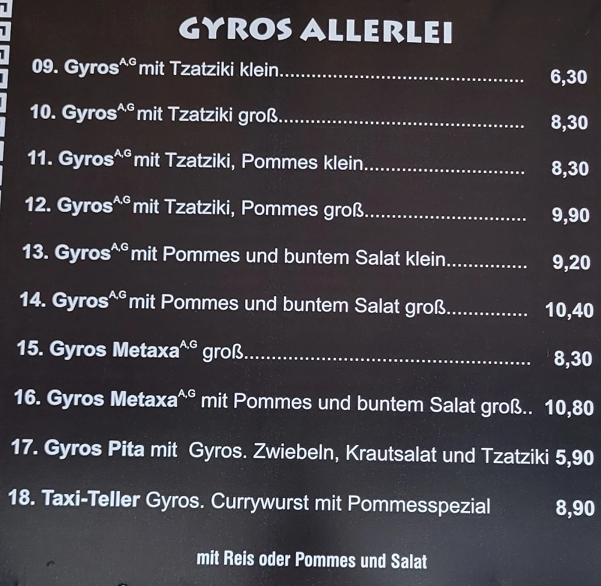 Speisekarte photo 2