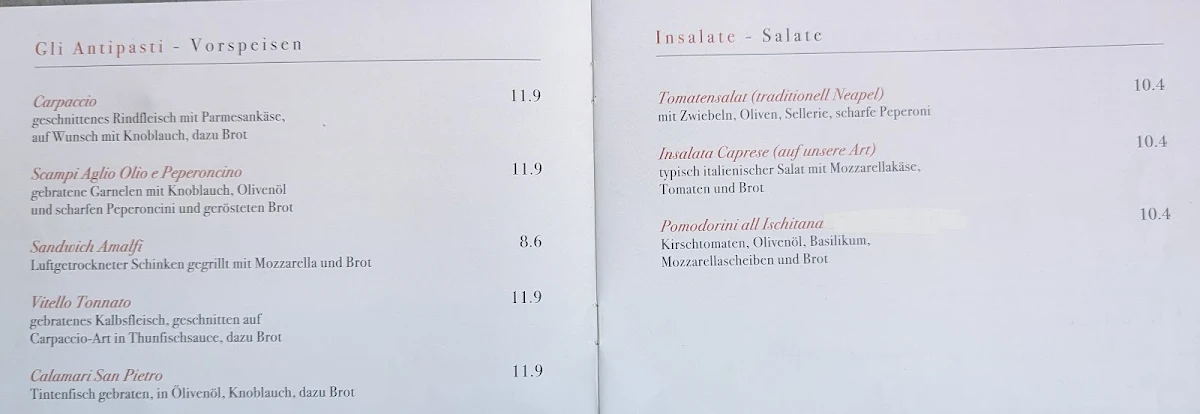 Speisekarte photo 3