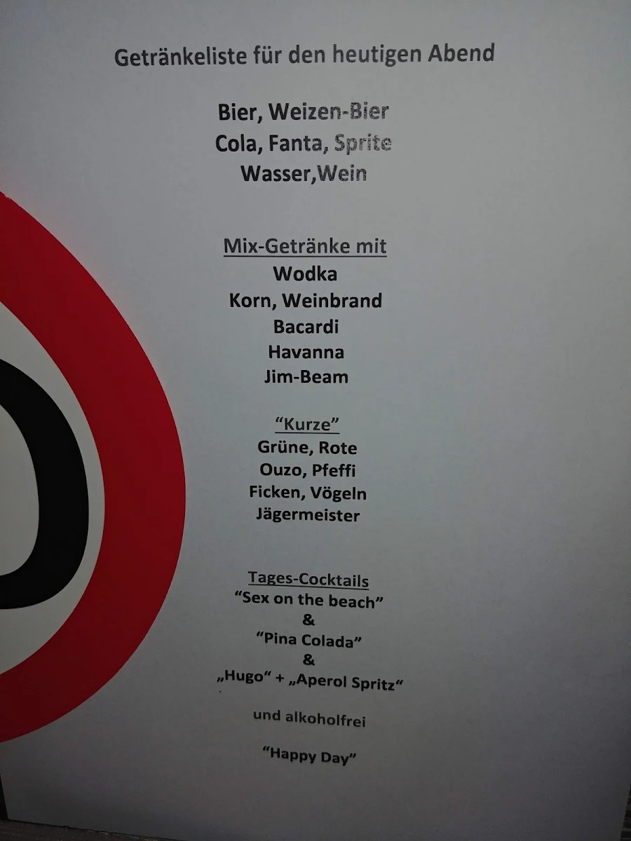 Speisekarte, Rebano