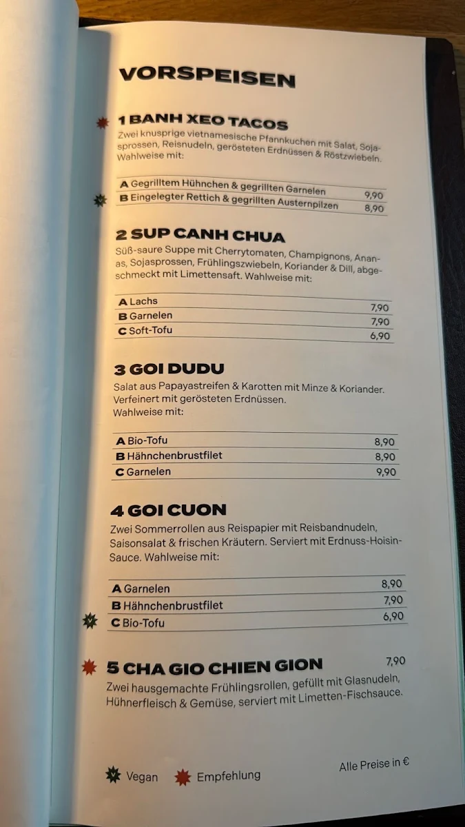 Speisekarte, The Fish Sauce