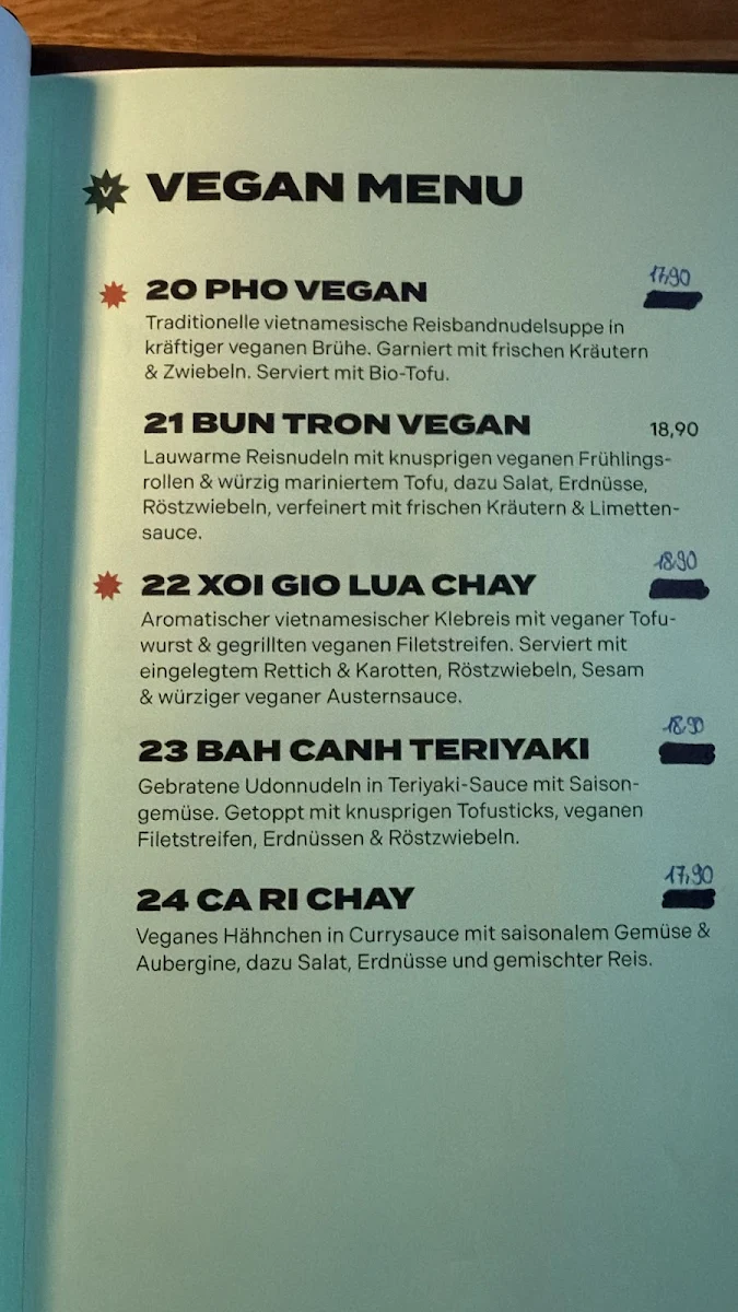Speisekarte, The Fish Sauce