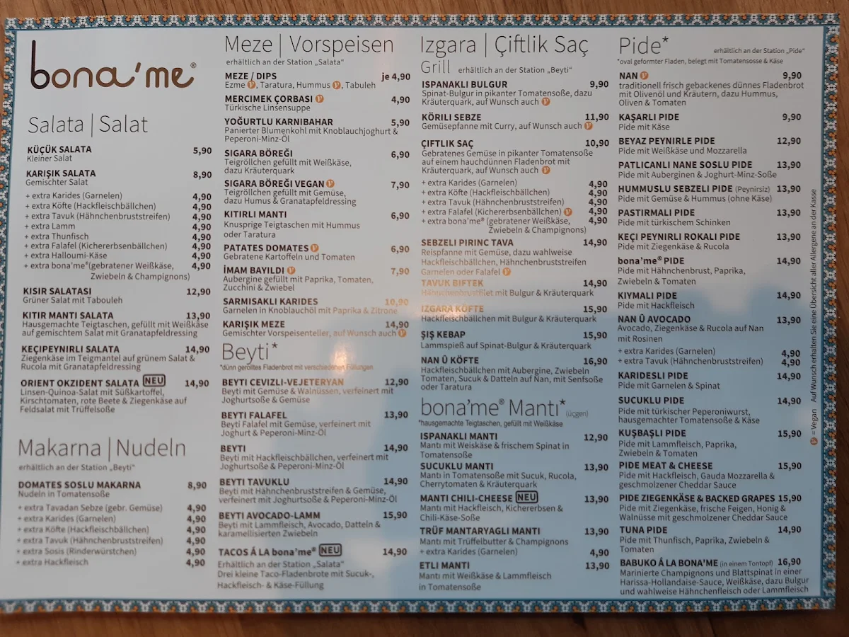 Speisekarte photo 2