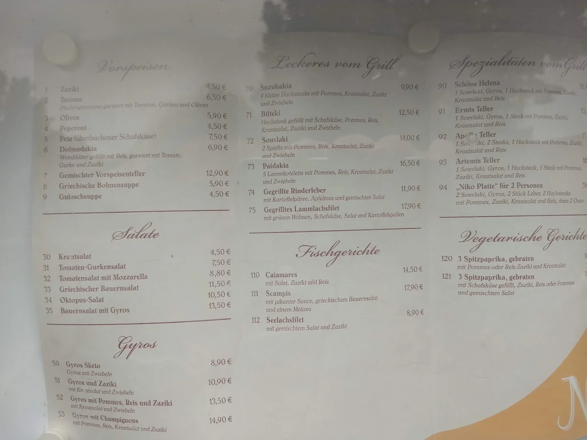 Speisekarte photo 3