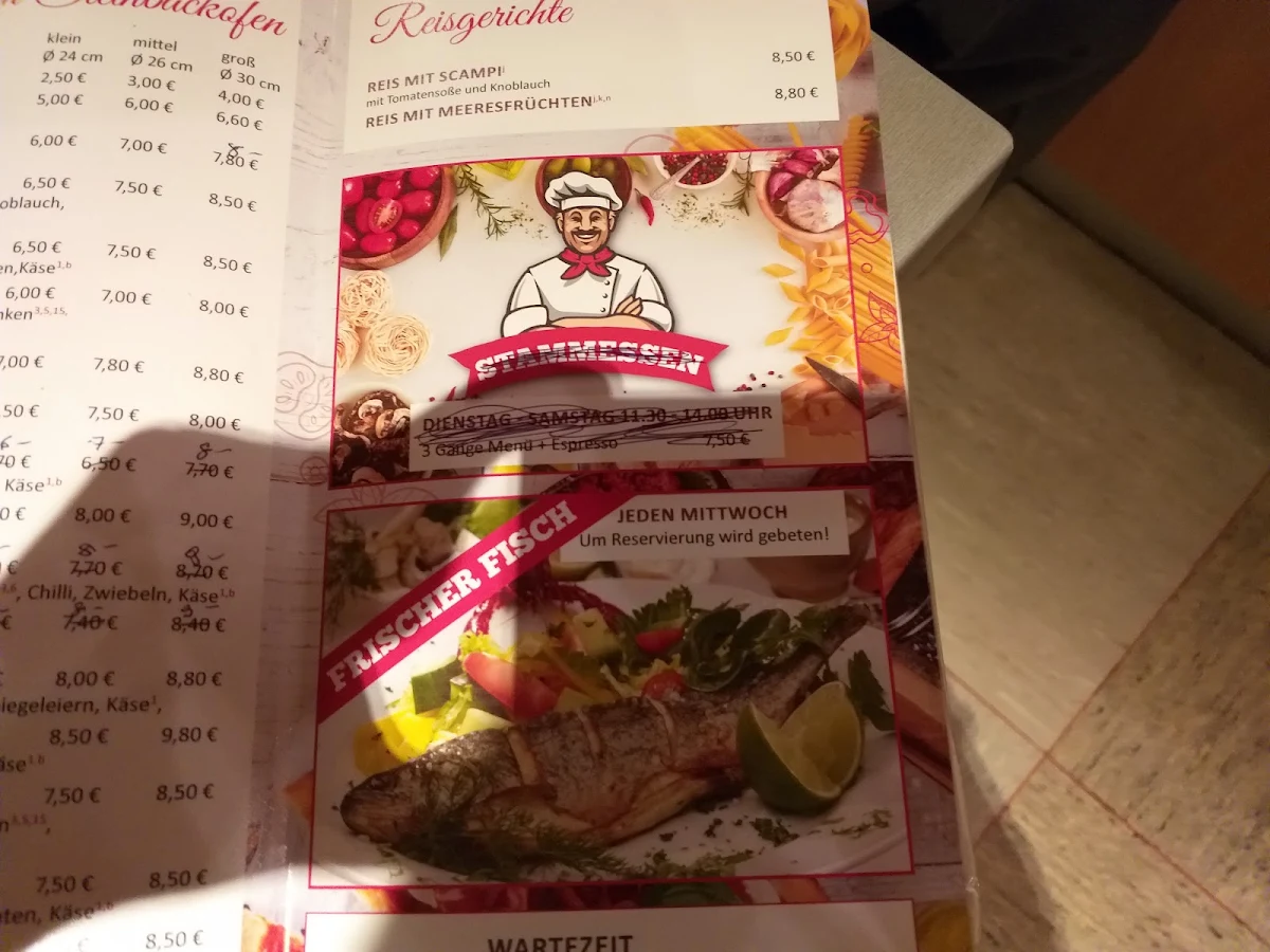 Speisekarte, Pizzeria Da Roberto Sportheim Enkenbach
