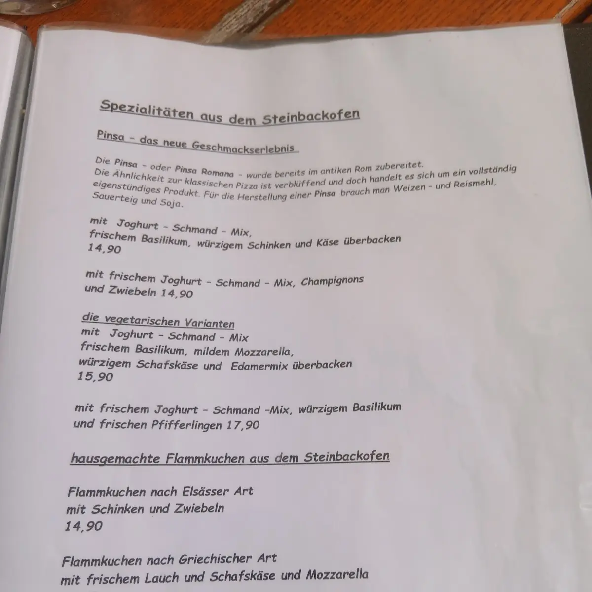 Speisekarte photo 3