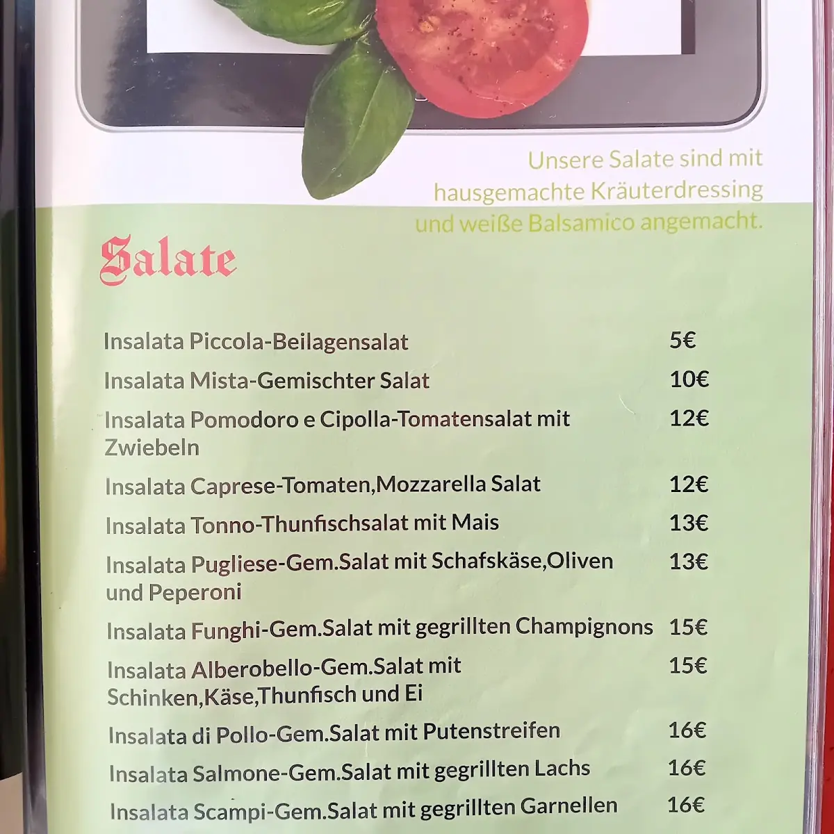 Speisekarte photo 2