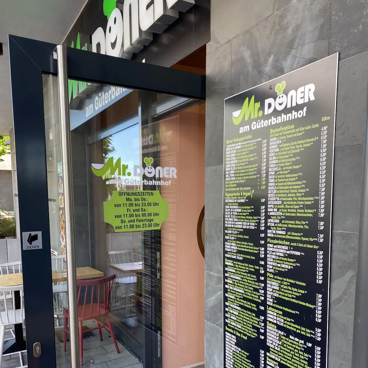 Speisekarte, Mr Döner Güterbahnhof
