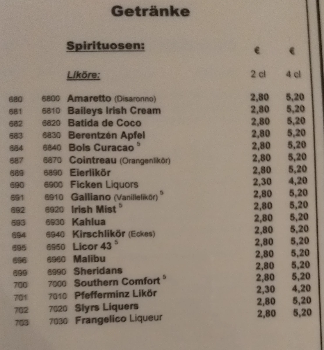 Speisekarte photo 4