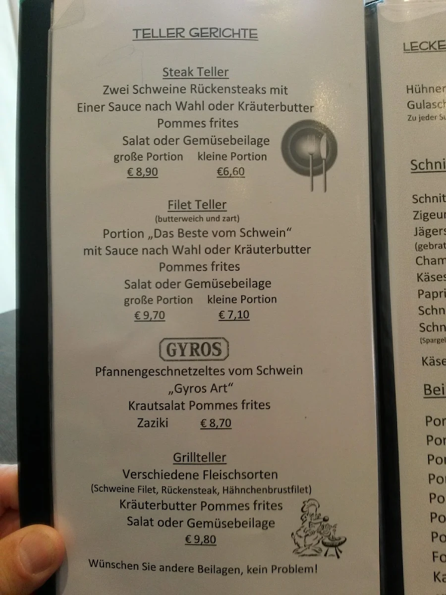 Speisekarte, City-Grill