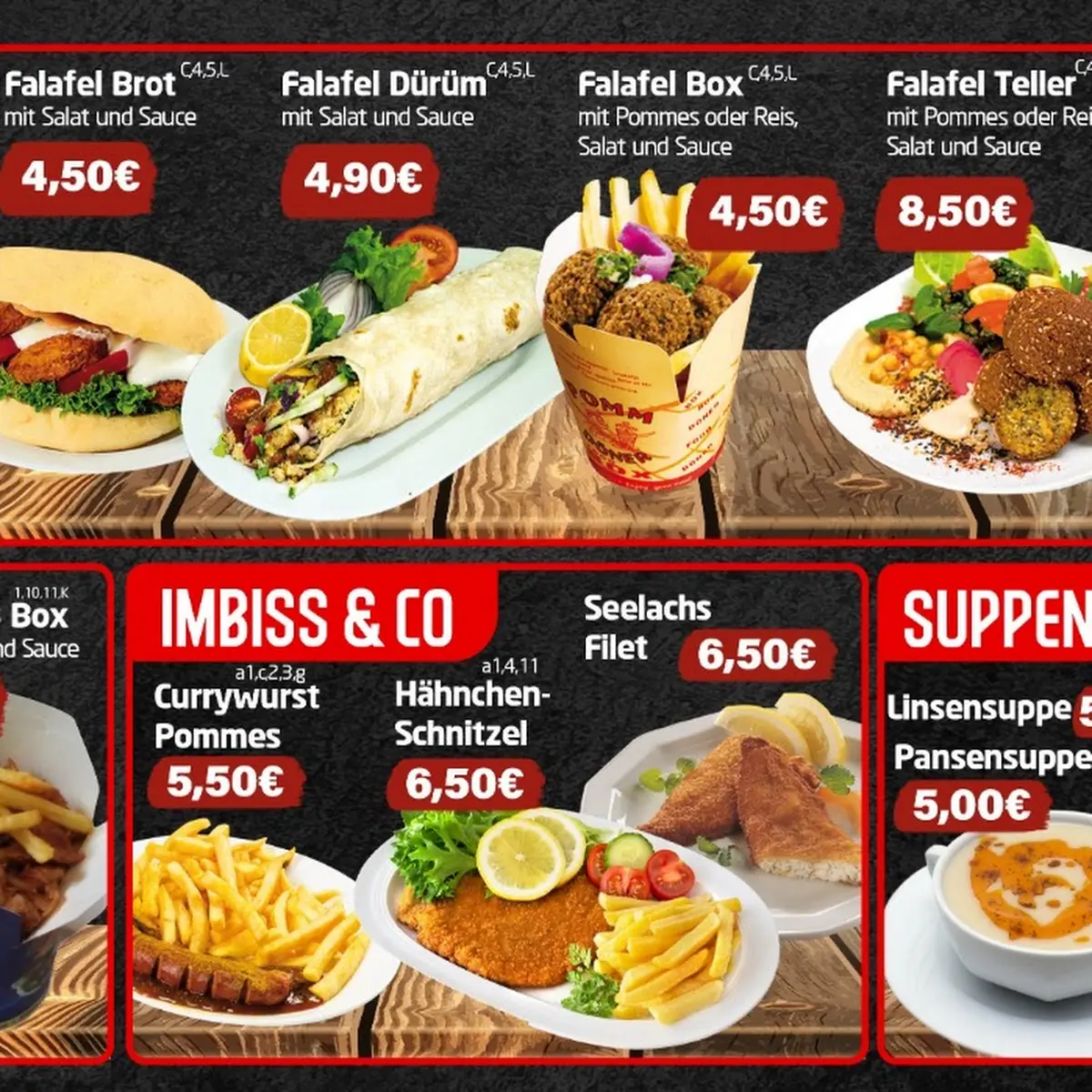 Speisekarte, ÖZ Harput Grill Haus