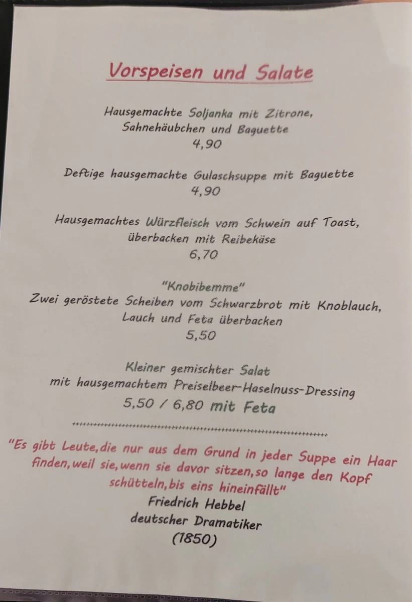 Speisekarte photo 2