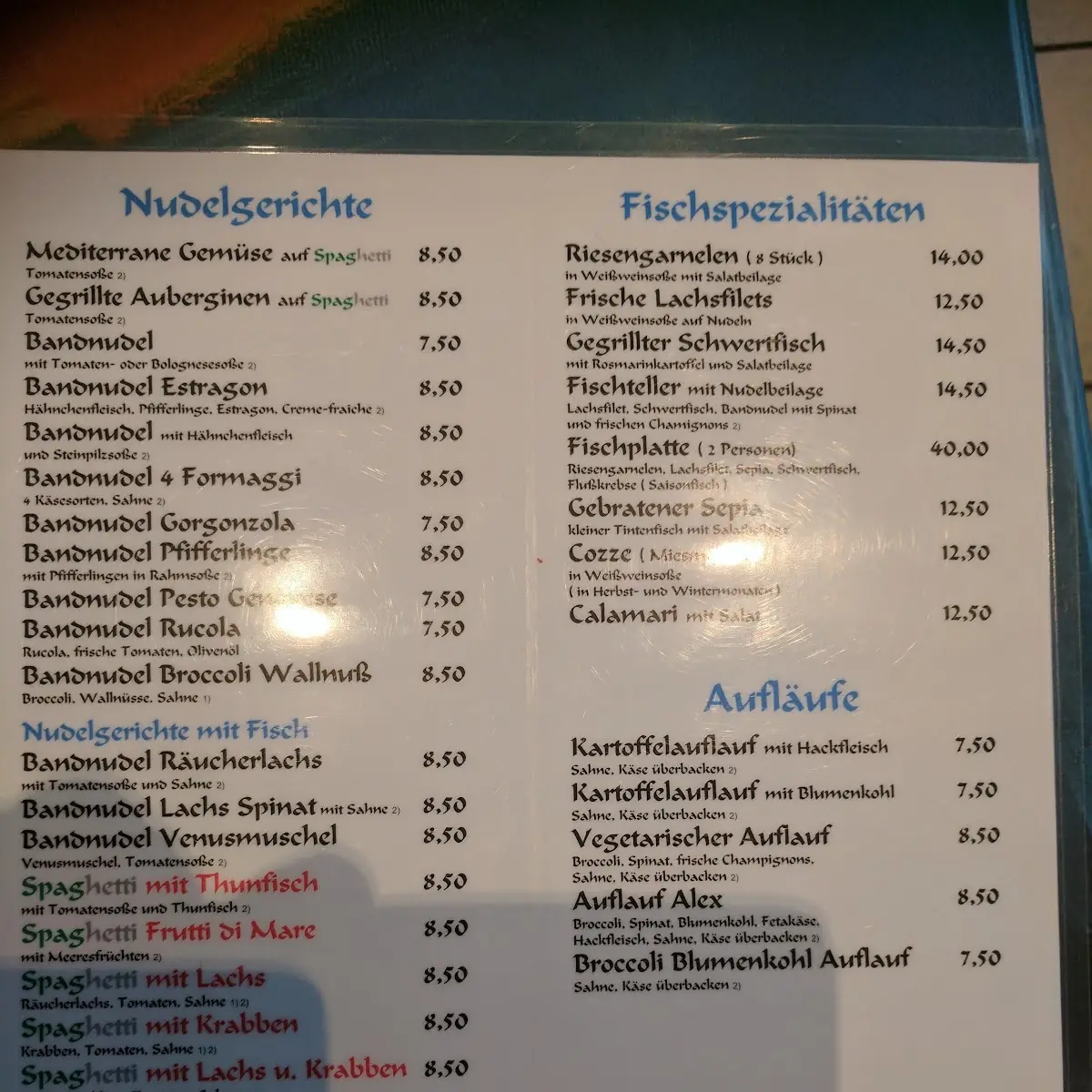 Speisekarte photo 2