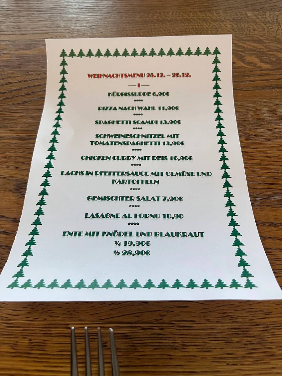 Speisekarte, Restaurant Da Carlo