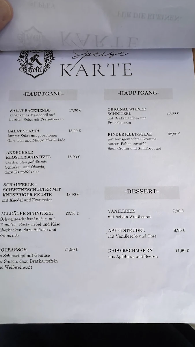 Speisekarte photo 2