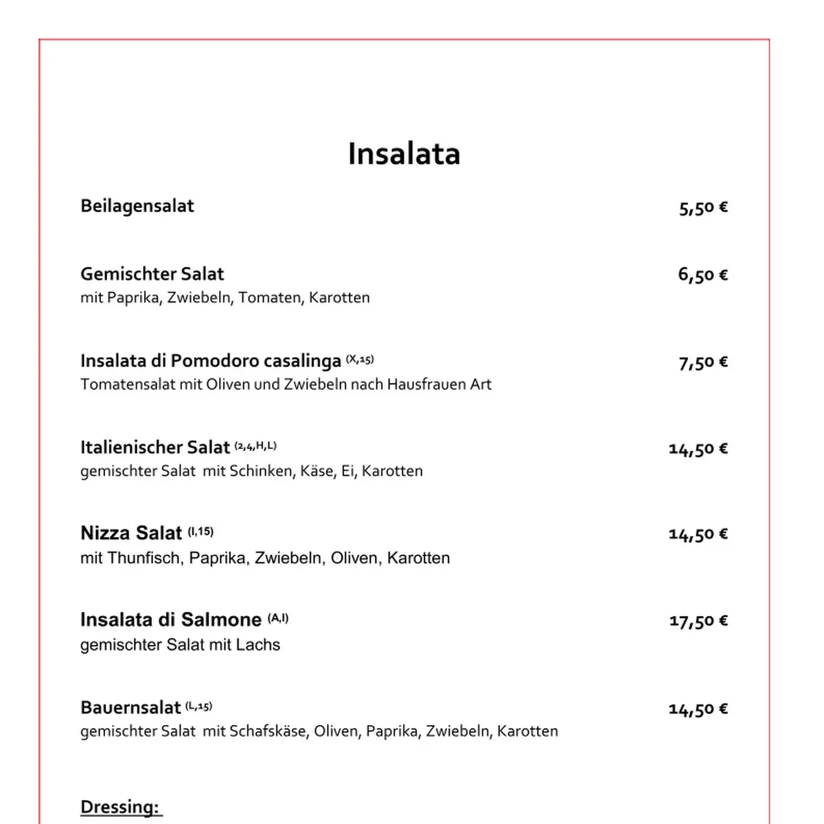 Speisekarte photo 5