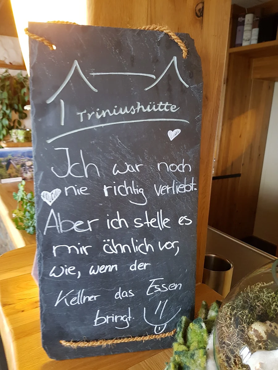 Speisekarte, Triniushütte“Rooftop-Frankenblick“