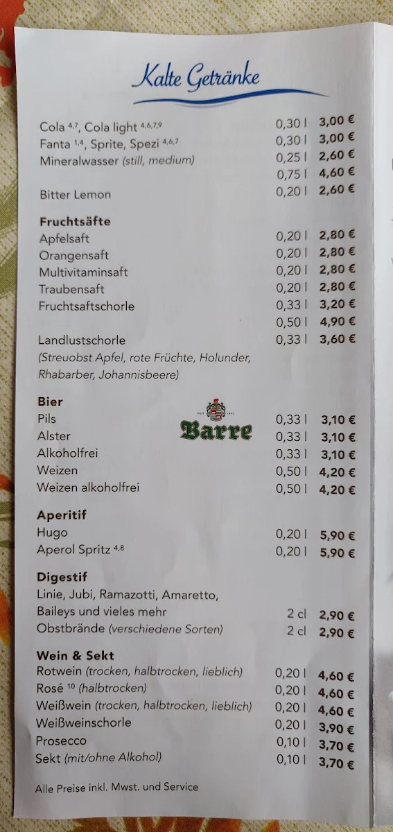 Speisekarte photo 1