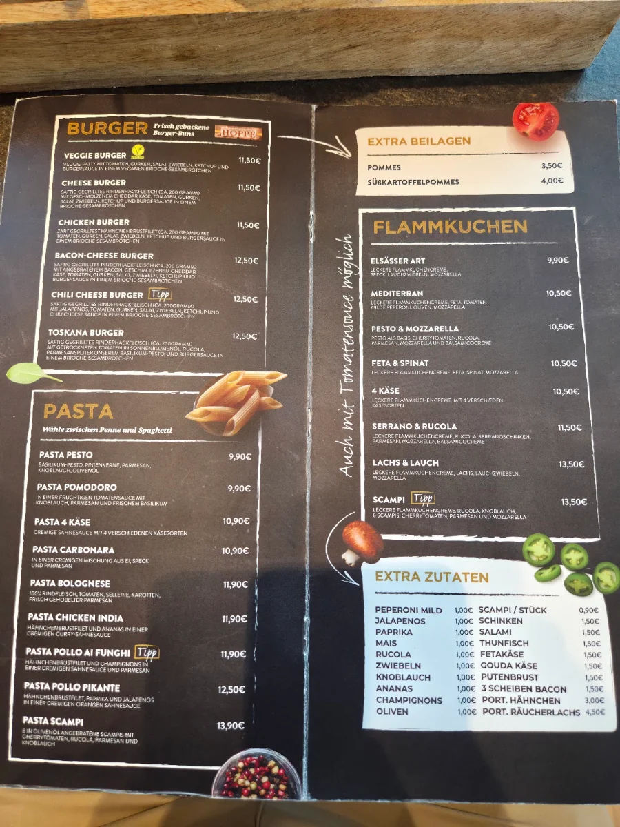 Speisekarte, P10 Restaurant - Cafe