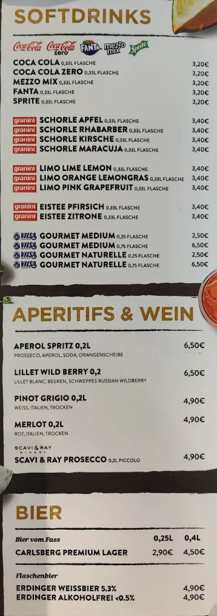 Speisekarte, P10 Restaurant - Cafe