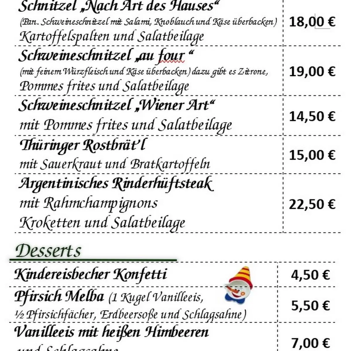 Speisekarte photo 3