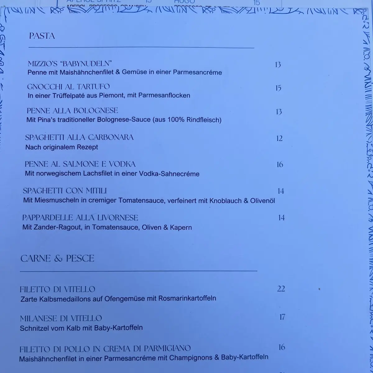 Speisekarte photo 1