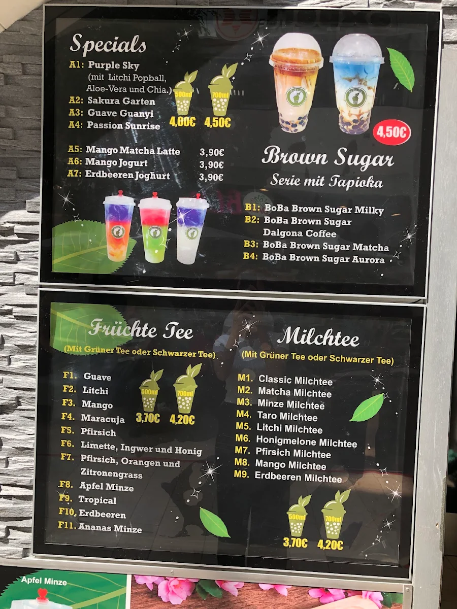 Speisekarte, BoBa Tea & Sushi Luckenwalde