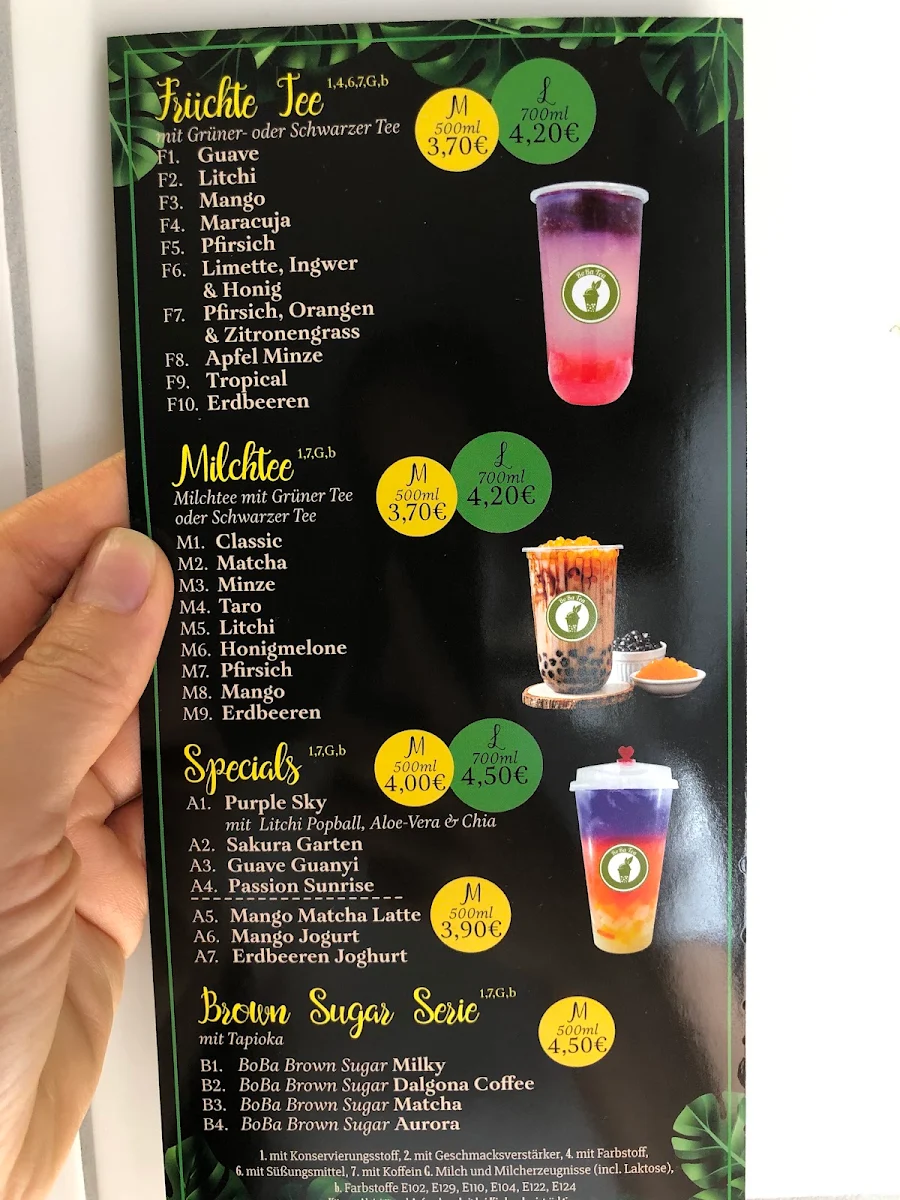 Speisekarte, BoBa Tea & Sushi Luckenwalde