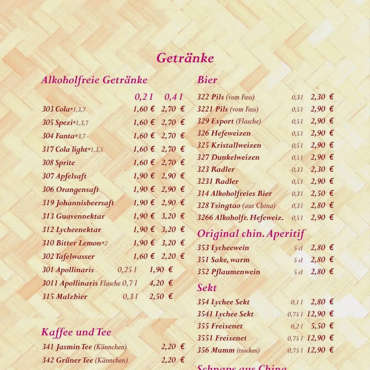 Speisekarte photo 1