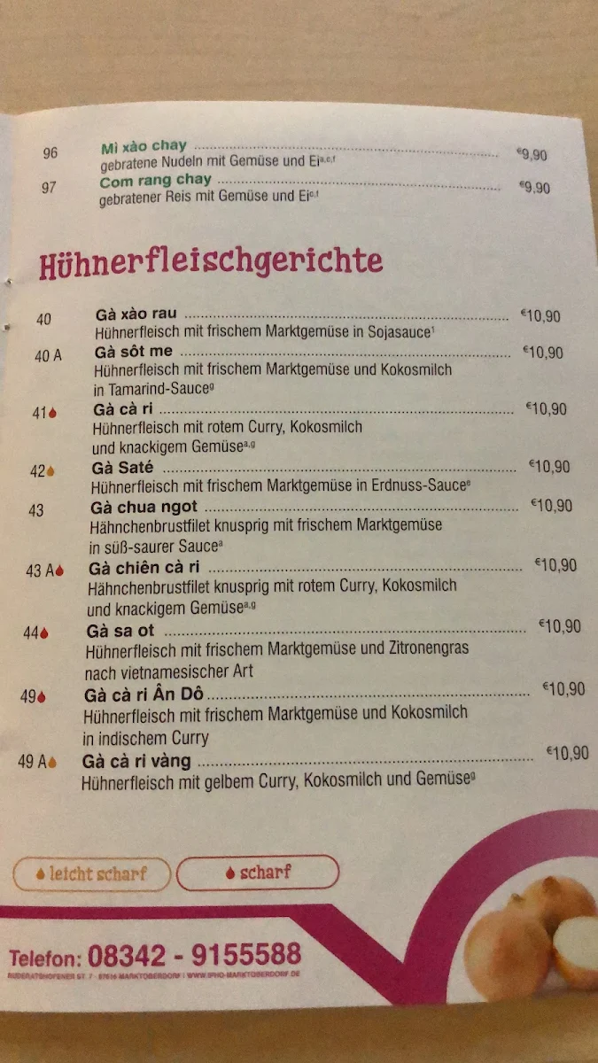 Speisekarte, ipho-vietnamese-cuisine