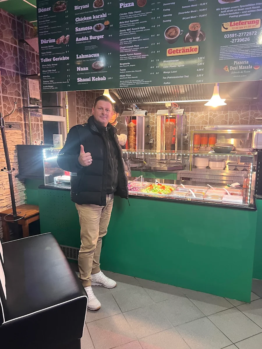 Speisekarte, Pizzeria Desi Masala