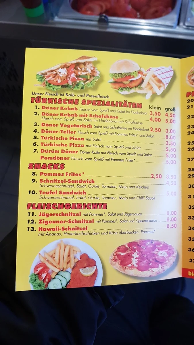 Speisekarte, Kebab u. Pizza Haus Sivrican Süleyman