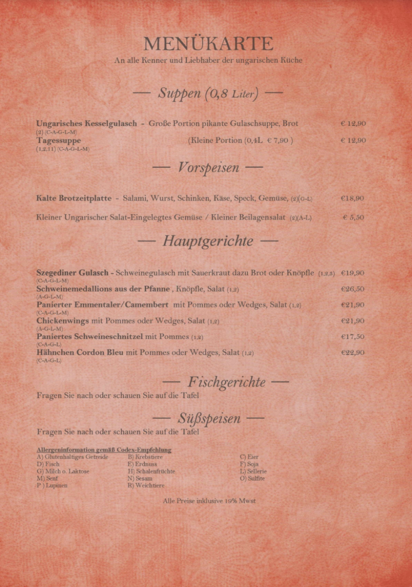 Speisekarte photo 2
