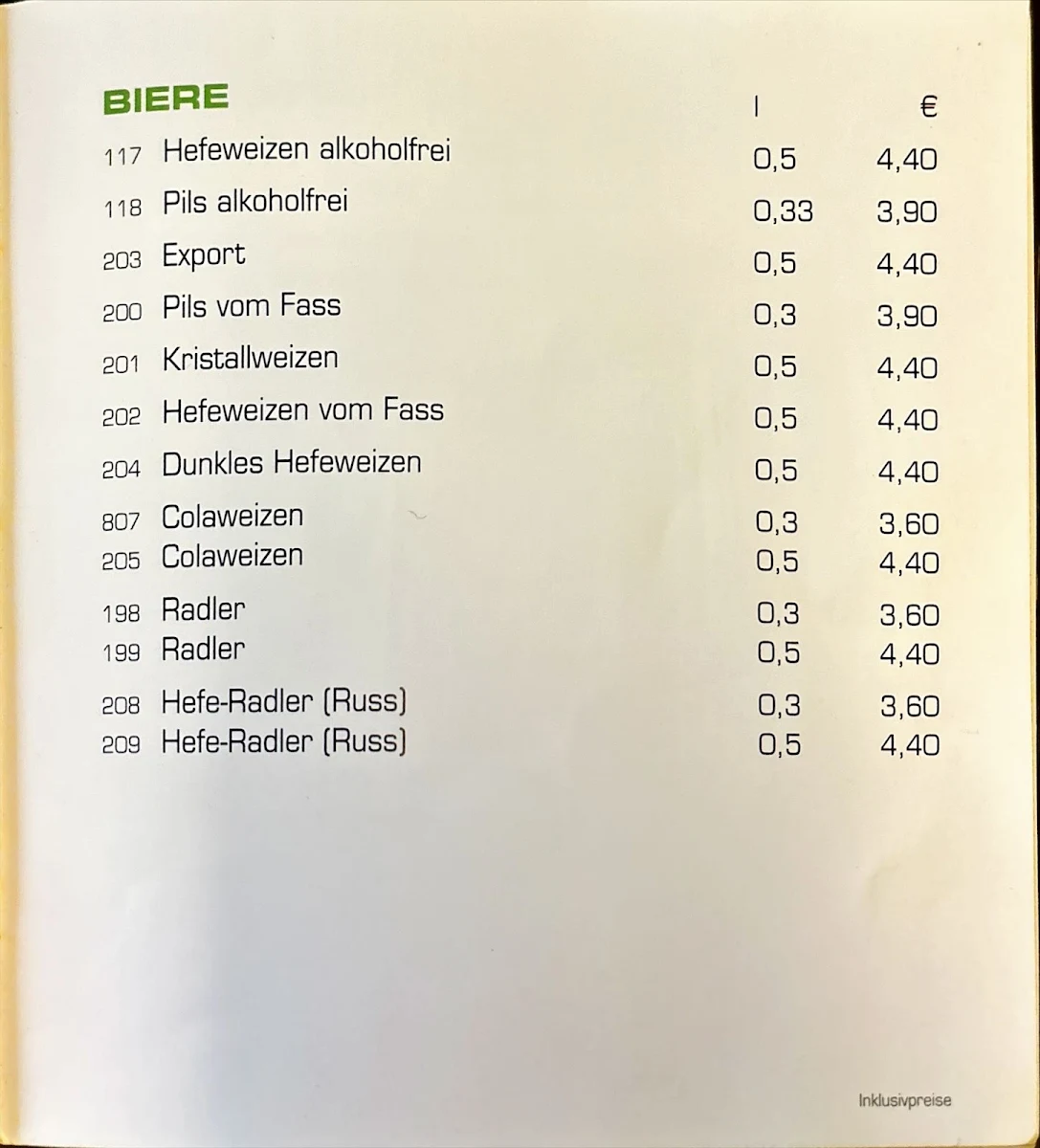 Speisekarte photo 2