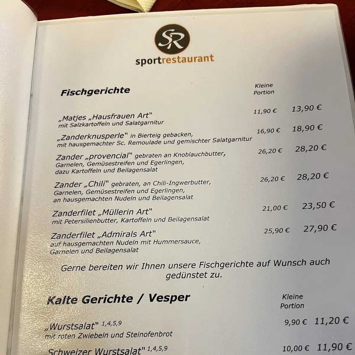 Speisekarte photo 2