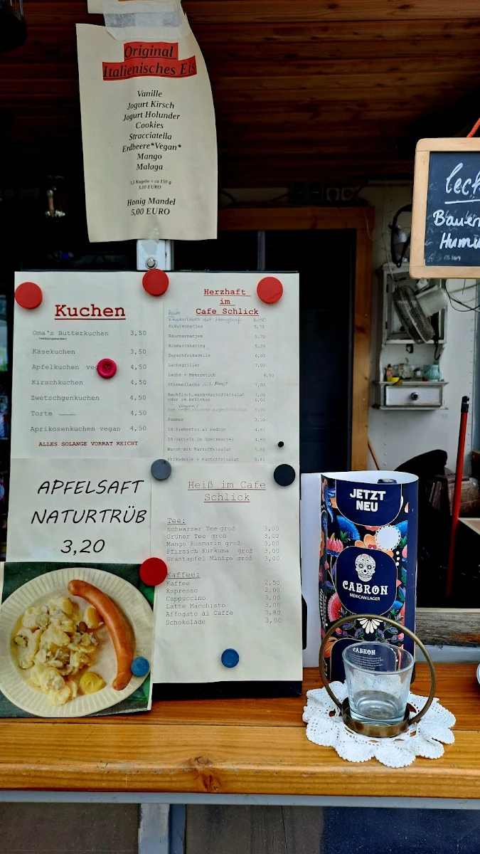 Speisekarte, Cafe Schlick