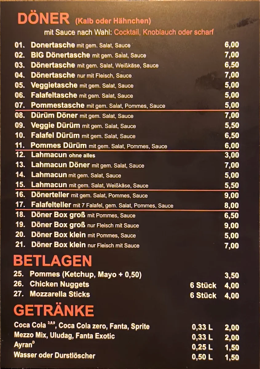 Speisekarte photo 2