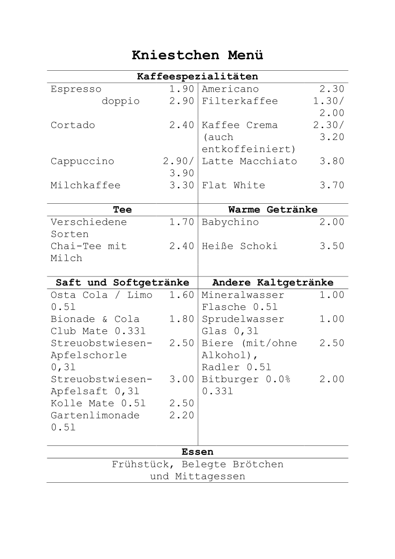 Speisekarte photo 1