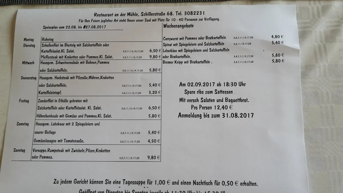 Speisekarte photo 1