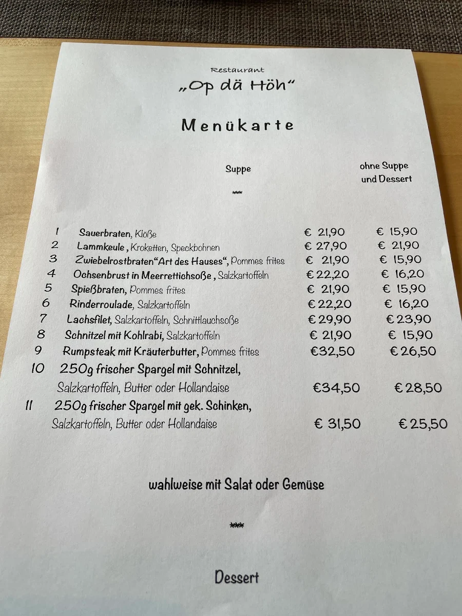 Speisekarte photo 1