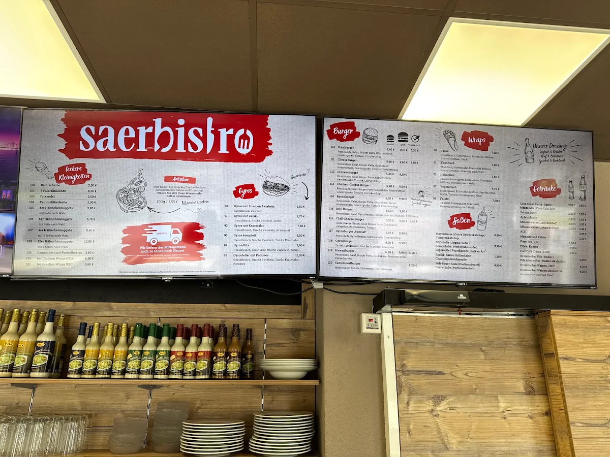 Speisekarte, Saerbistro