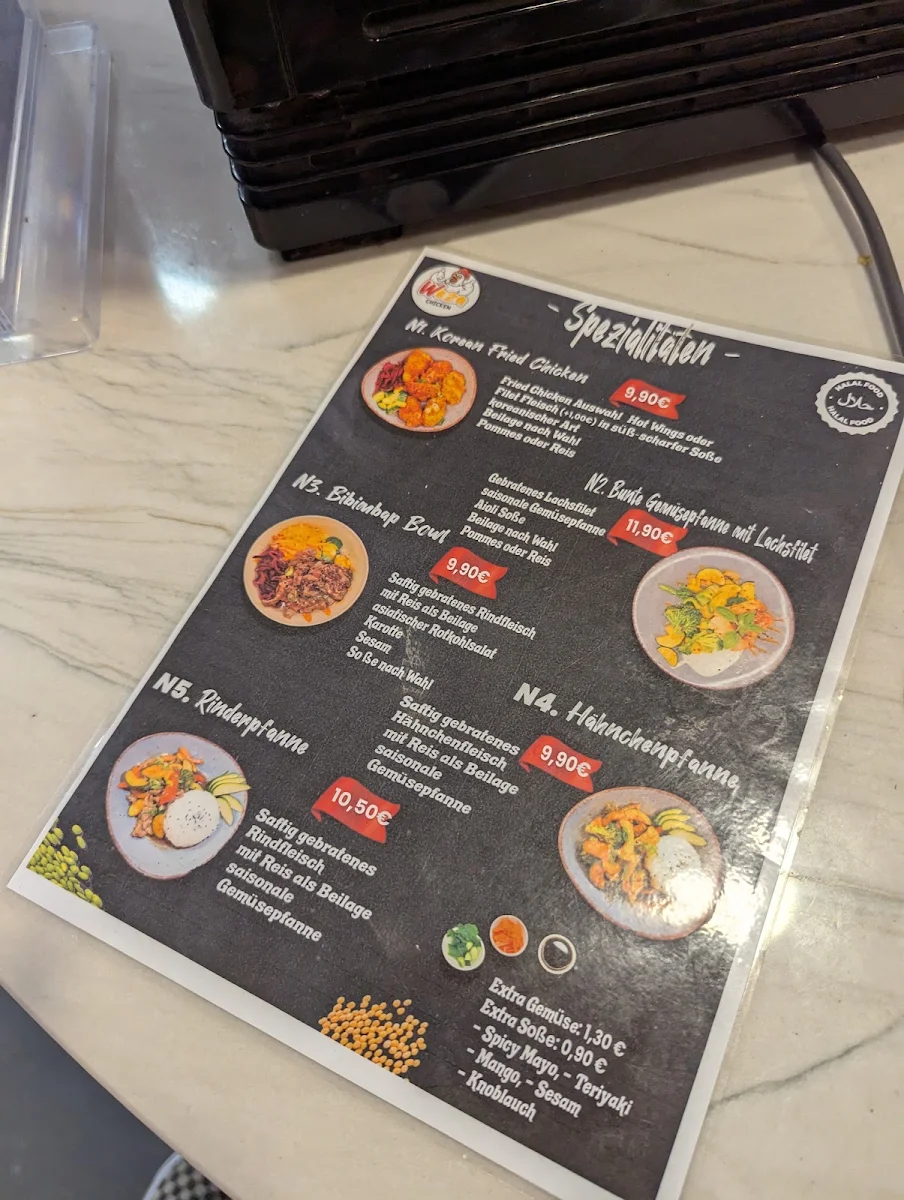 Speisekarte, Weza Chicken Oststeinbek