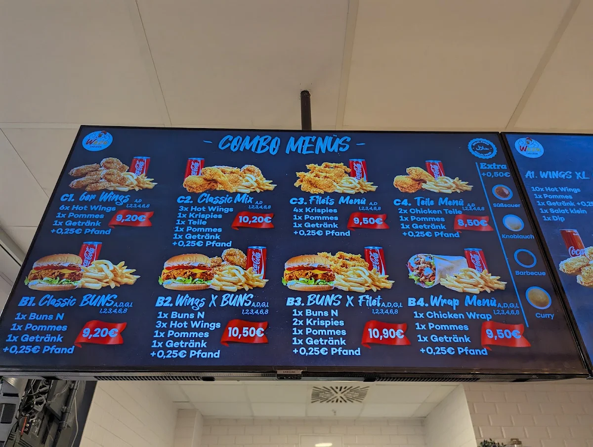 Speisekarte, Weza Chicken Oststeinbek