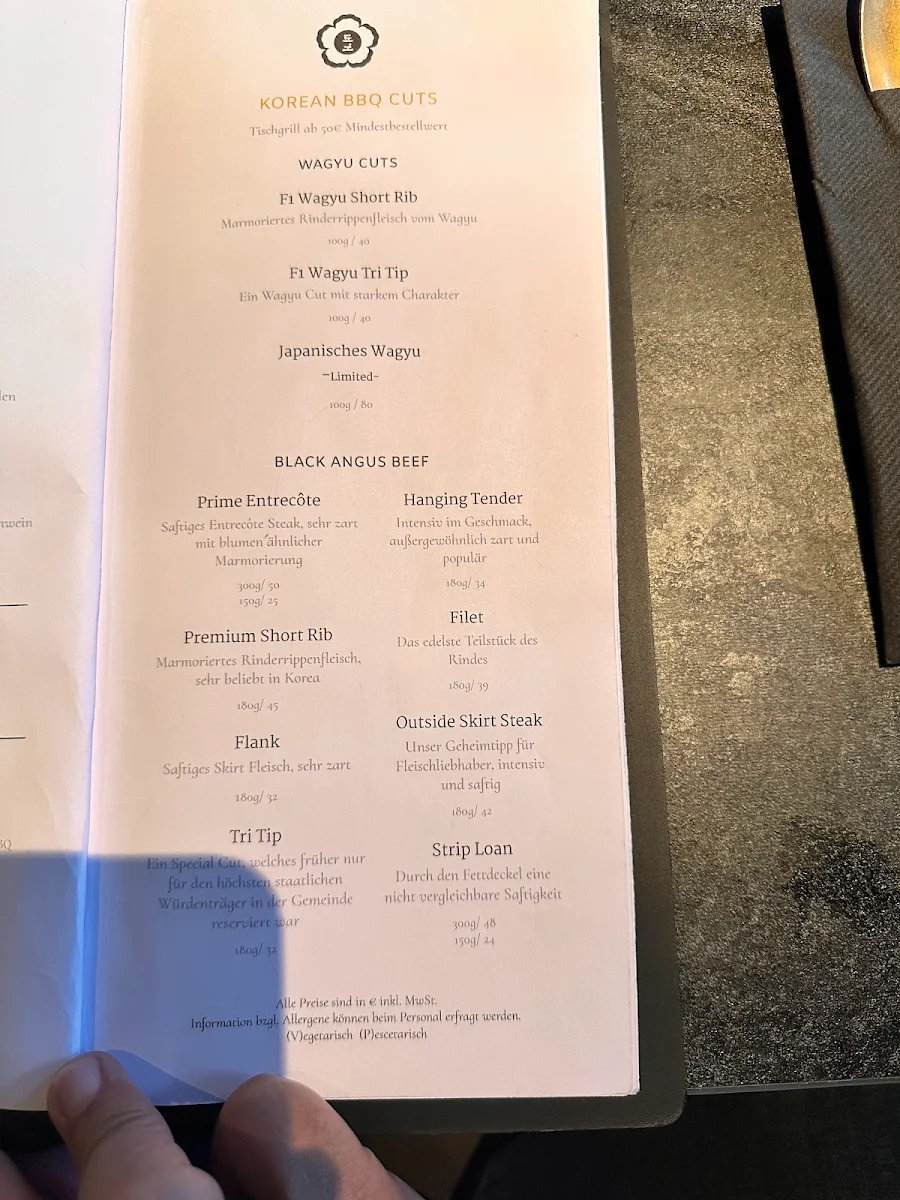 Speisekarte, Belmondo